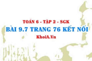 Bài 9.7 trang 76 Toán 6 Tập 2 Kết nối tri thức